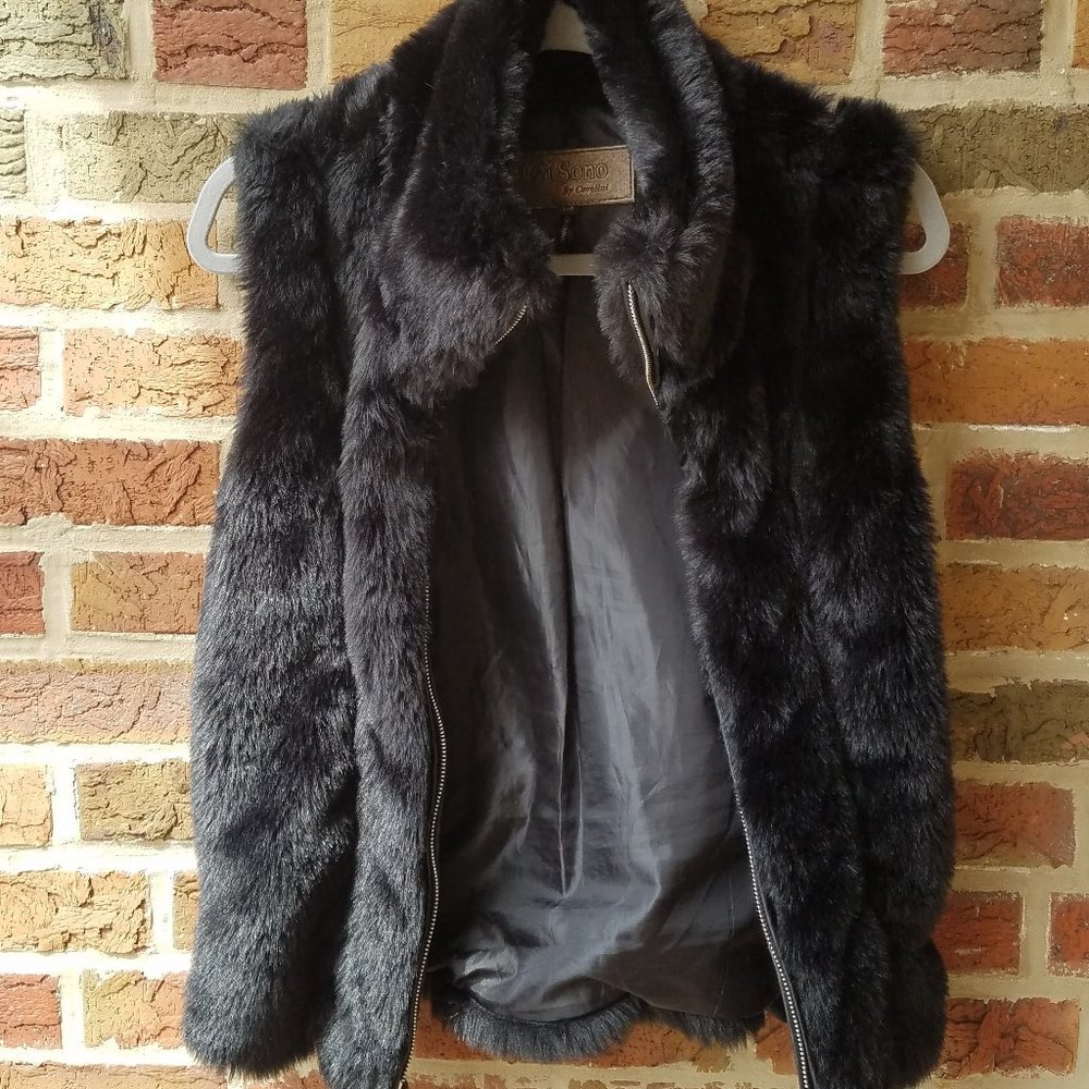 Plush Black Vest